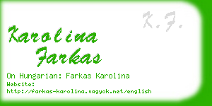 karolina farkas business card